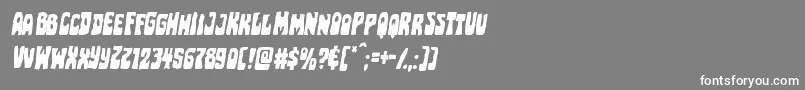 Pocketmonsterital Font – White Fonts on Gray Background