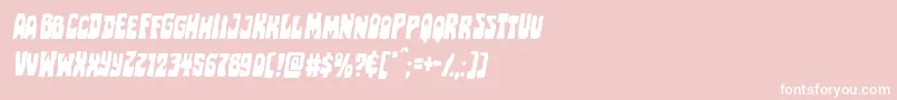 Pocketmonsterital Font – White Fonts on Pink Background