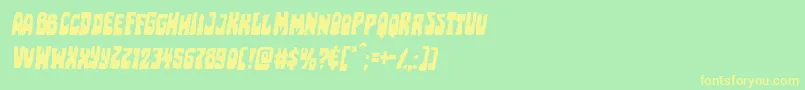 Pocketmonsterital Font – Yellow Fonts on Green Background