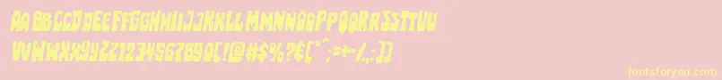 Police Pocketmonsterital – polices jaunes sur fond rose