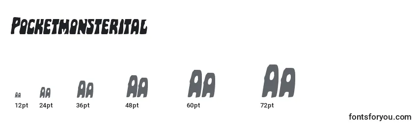 Pocketmonsterital Font Sizes