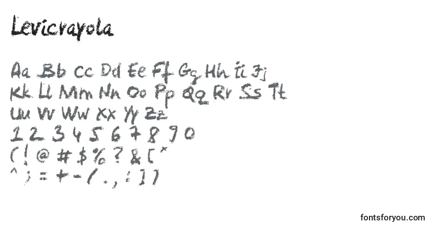 Fuente Levicrayola - alfabeto, números, caracteres especiales