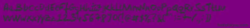 Levicrayola Font – Black Fonts on Purple Background