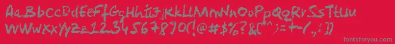 Levicrayola Font – Gray Fonts on Red Background