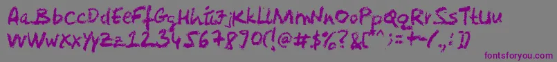 Levicrayola-Schriftart – Violette Schriften auf grauem Hintergrund