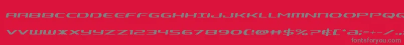Alphamensemital Font – Gray Fonts on Red Background