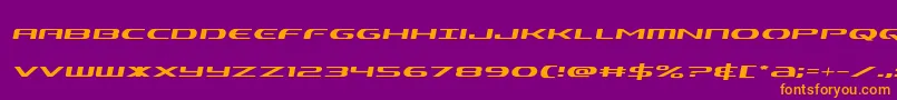 Alphamensemital Font – Orange Fonts on Purple Background