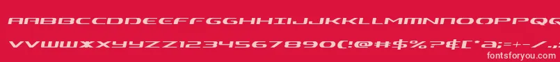 Alphamensemital Font – Pink Fonts on Red Background
