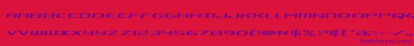 Alphamensemital-Schriftart – Violette Schriften auf rotem Hintergrund