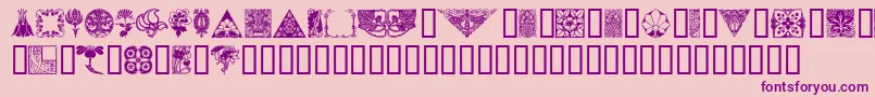 Oldfloralillustration Font – Purple Fonts on Pink Background