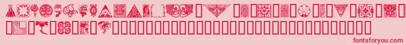 Oldfloralillustration Font – Red Fonts on Pink Background