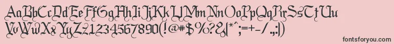 フォントLabrit ffy – ピンクの背景に黒い文字