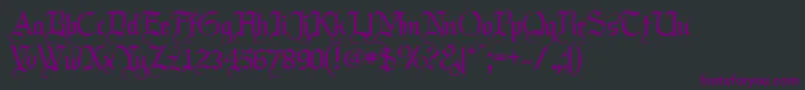 フォントLabrit ffy – 黒い背景に紫のフォント
