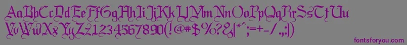 フォントLabrit ffy – 紫色のフォント、灰色の背景
