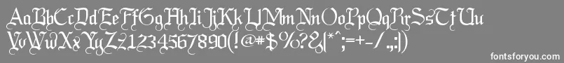 フォントLabrit ffy – 灰色の背景に白い文字