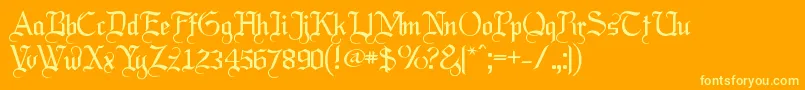 Labrit ffy Font – Yellow Fonts on Orange Background