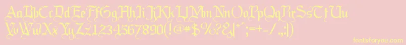 Labrit ffy Font – Yellow Fonts on Pink Background
