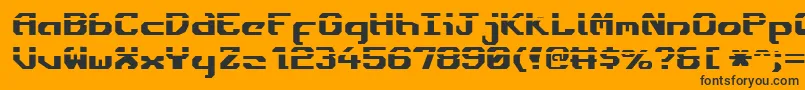 EnsignFlandryLaser Font – Black Fonts on Orange Background