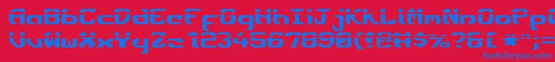 EnsignFlandryLaser Font – Blue Fonts on Red Background