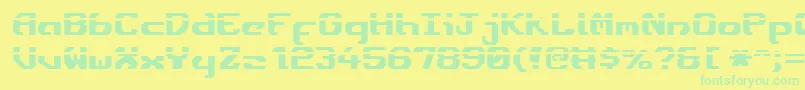 EnsignFlandryLaser Font – Green Fonts on Yellow Background