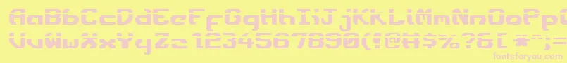 EnsignFlandryLaser Font – Pink Fonts on Yellow Background