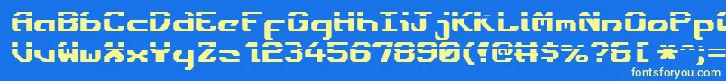 EnsignFlandryLaser Font – Yellow Fonts on Blue Background