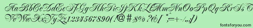 JacobadbBold Font – Black Fonts on Green Background