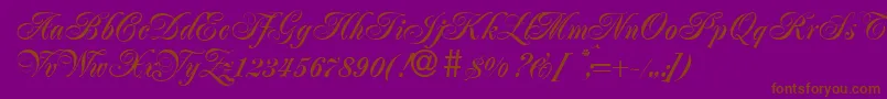 JacobadbBold-Schriftart – Braune Schriften auf violettem Hintergrund