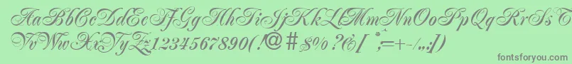 JacobadbBold Font – Gray Fonts on Green Background