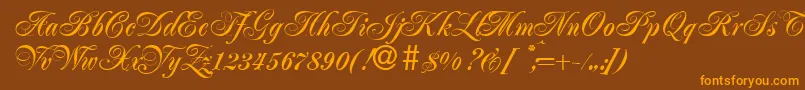 JacobadbBold Font – Orange Fonts on Brown Background