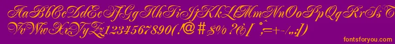 JacobadbBold Font – Orange Fonts on Purple Background