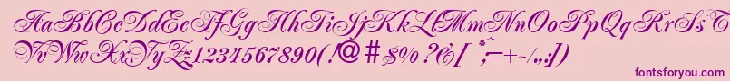 JacobadbBold-Schriftart – Violette Schriften auf rosa Hintergrund