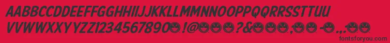 AmericanPurposeCasual02 Font – Black Fonts on Red Background
