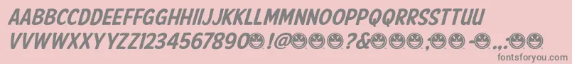 Saiba mais sobre a fonte AmericanPurposeCasual02 Fonte AmericanPurposeCasual02 – fontes cinzas em um fundo rosa