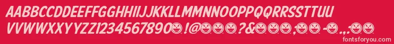 Police AmericanPurposeCasual02 – polices roses sur fond rouge