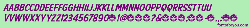 Lisätietoja AmericanPurposeCasual02-fontista AmericanPurposeCasual02-fontti – violetit fontit vihreällä taustalla