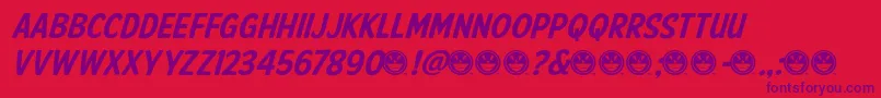 AmericanPurposeCasual02 Font – Purple Fonts on Red Background