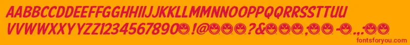 AmericanPurposeCasual02 Font – Red Fonts on Orange Background