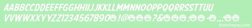Więcej informacji o czcionce AmericanPurposeCasual02 Czcionka AmericanPurposeCasual02 – białe czcionki na zielonym tle