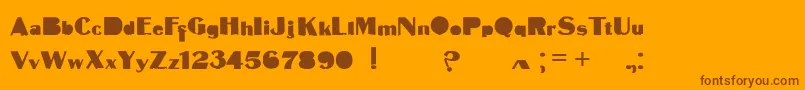 Mattaaus Font – Brown Fonts on Orange Background
