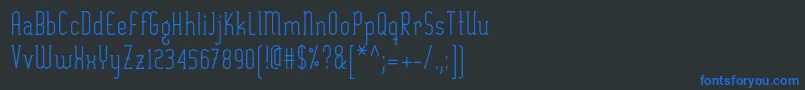 フォントSexythingRegular – 黒い背景に青い文字