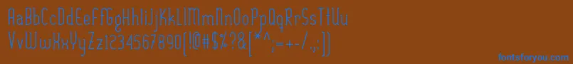フォントSexythingRegular – 茶色の背景に青い文字