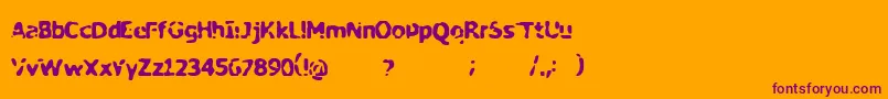 My Font – Purple Fonts on Orange Background