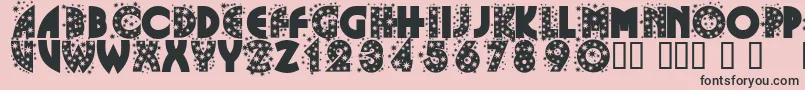 GlitterFont Font – Black Fonts on Pink Background