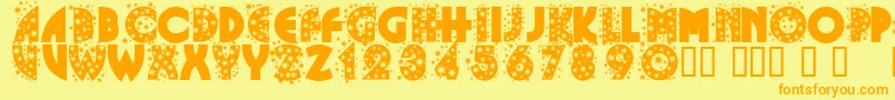 Fonte GlitterFont – fontes laranjas em um fundo amarelo