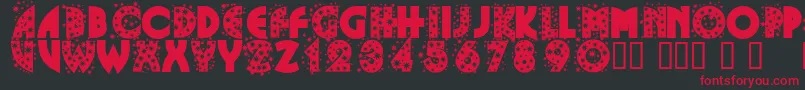 フォントGlitterFont – 黒い背景に赤い文字