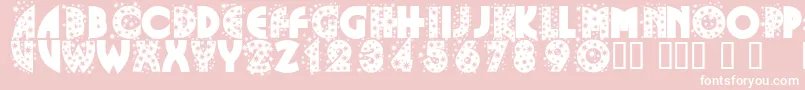 GlitterFont Font – White Fonts on Pink Background