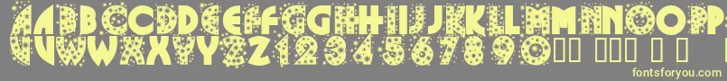 Шрифт GlitterFont – жёлтые шрифты на сером фоне