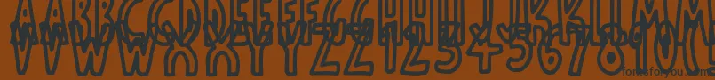 ThinToonOutlines Font – Black Fonts on Brown Background