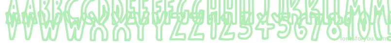 ThinToonOutlines Font – Green Fonts on White Background